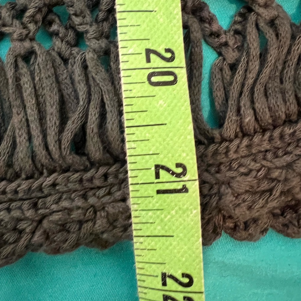 Crochet Grey Top Cover Up Forever 21 Medium - Picture 5 of 5